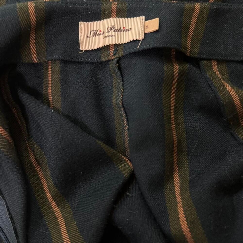 Miss Patina London striped navy blue wide leg pants - Picture 4 of 6